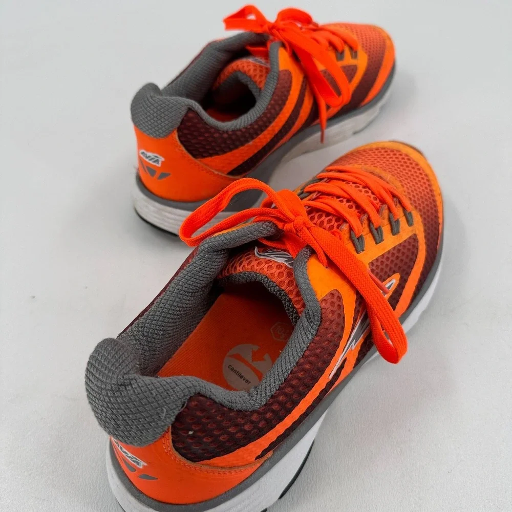 Avia Running Shoes Sneakers MENS Orange Gray Lace Up Athletic SIZE 10.5